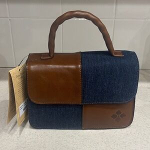 Patricia Nash Leather Garnet Colorblock Crossbody